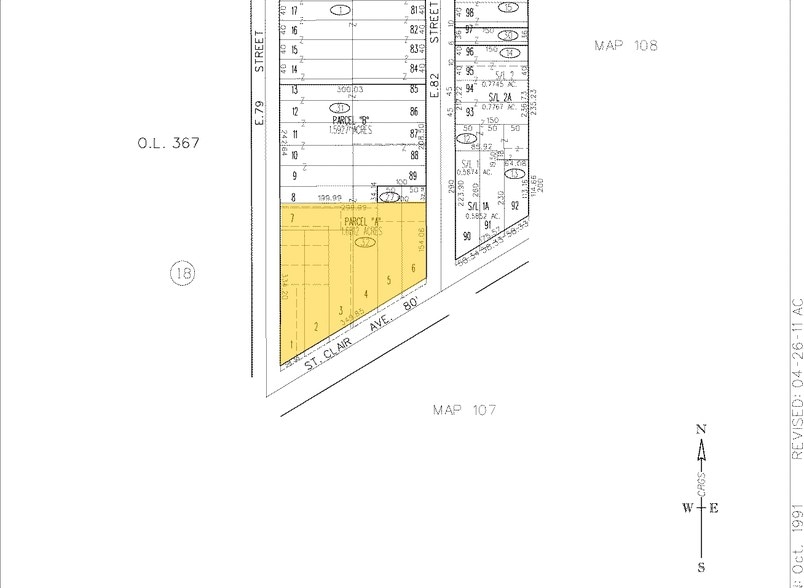 7911 St. Clair Ave, Cleveland, OH for lease - Plat Map - Image 3 of 5