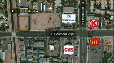 1150 S Oakland, Mesa, AZ - AERIAL  map view