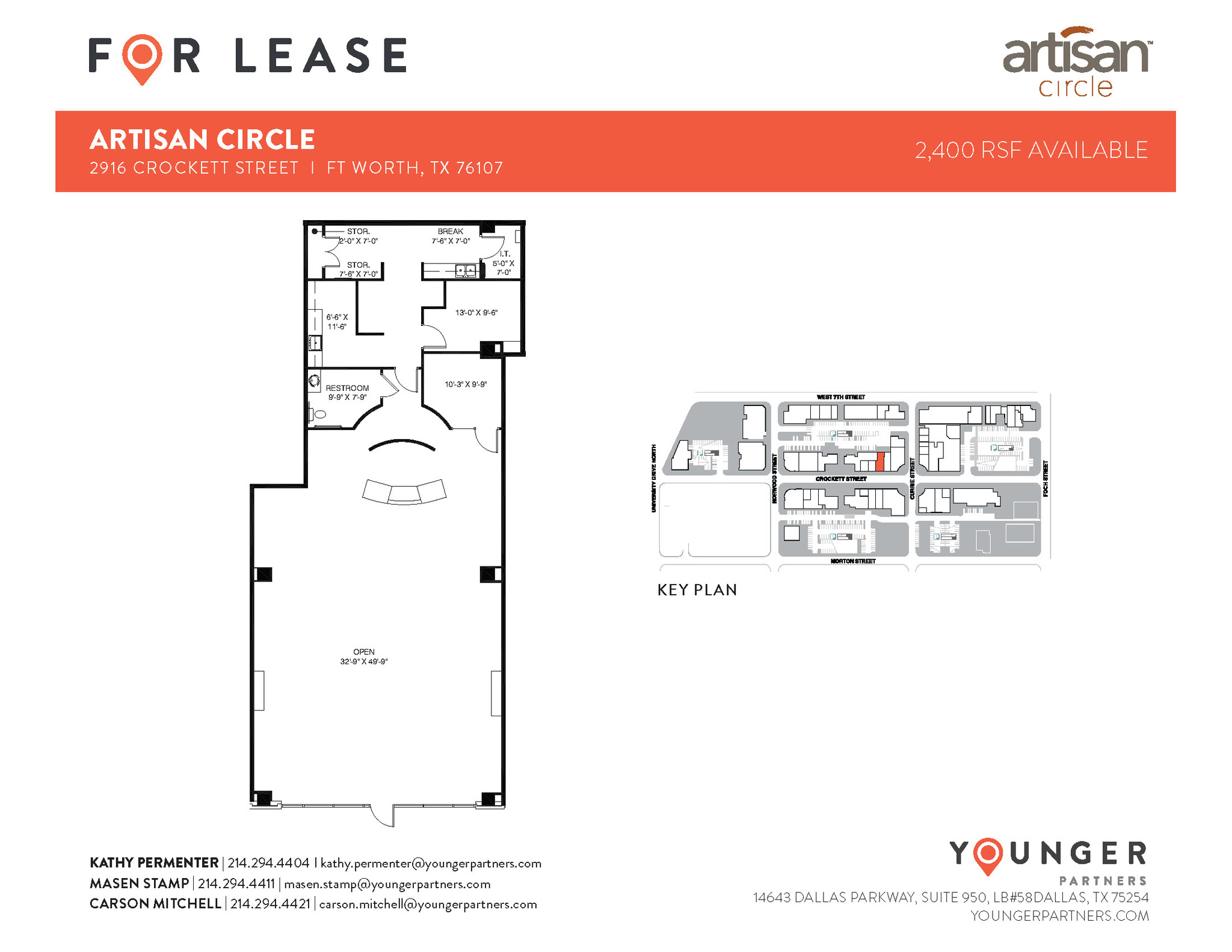 2973 W 7th St, Fort Worth, TX for lease Floor Plan- Image 1 of 6