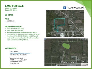 More details for 16026 W Park St, Capac, MI - Land for Sale