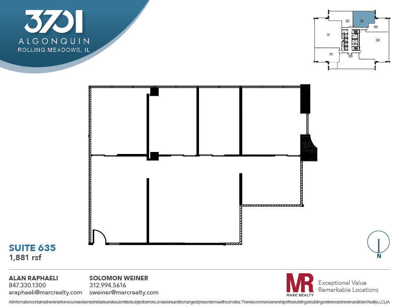 3701 Algonquin Rd, Rolling Meadows, IL for lease Floor Plan- Image 1 of 8