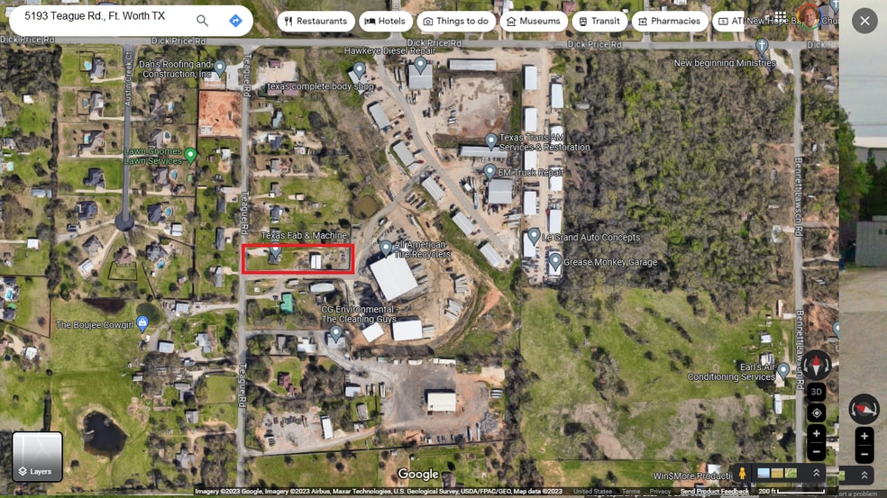 5193 Teague Rd, Fort Worth, TX for sale - Aerial - Image 3 of 3