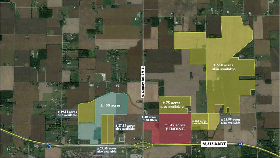 E. CR. 900 N., E. CR. 800 N., Frontage Rd., Pittsboro, IN for sale - Building Photo - Image 1 of 1