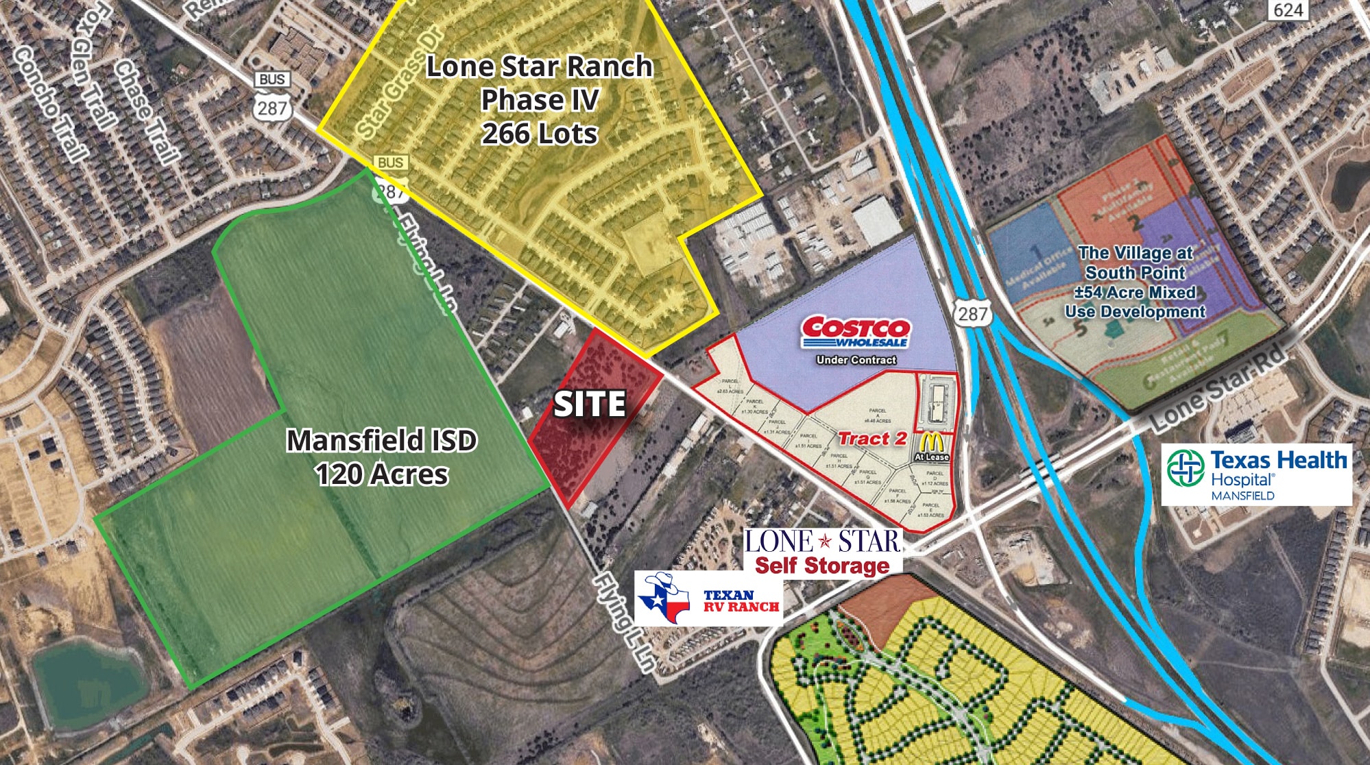 1390 Main Street, Mansfield, TX for sale Aerial- Image 1 of 3