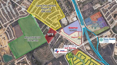 1390 Main Street, Mansfield, TX - AERIAL map view