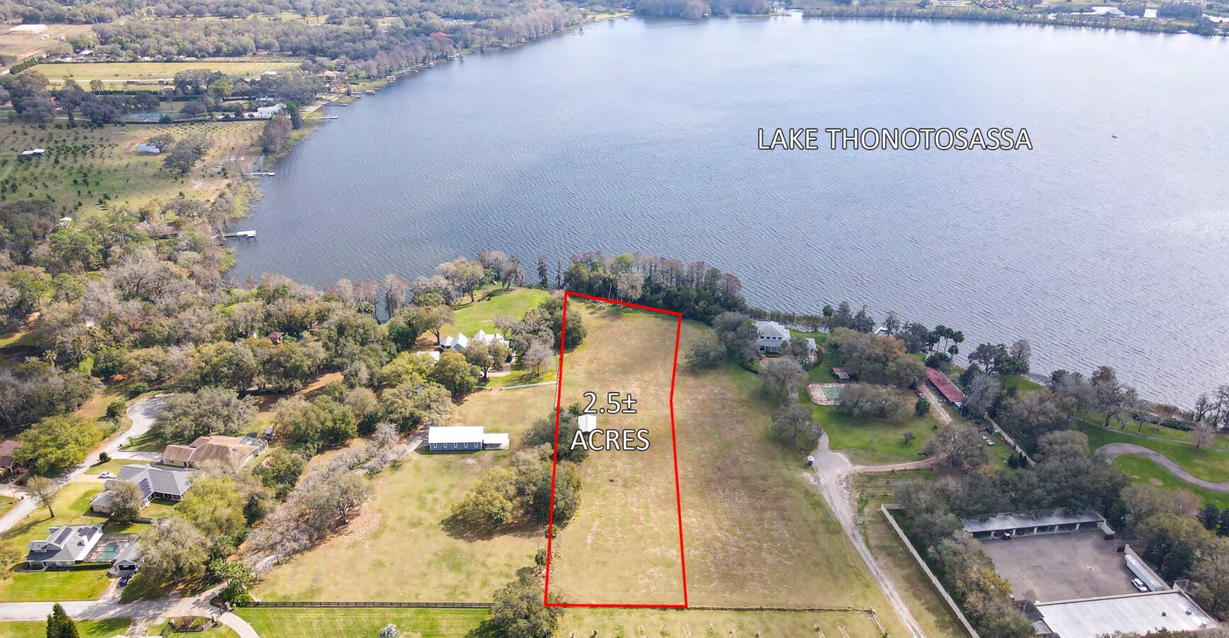 Old Fort Trail, Thonotosassa, FL 33592 2.5 ac Lot on Lake