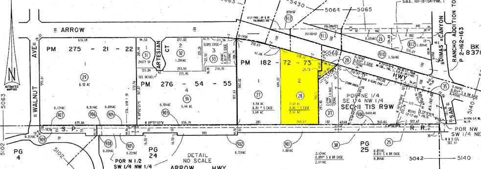 550-590 E Arrow Hwy, San Dimas, CA for lease - Plat Map - Image 3 of 3