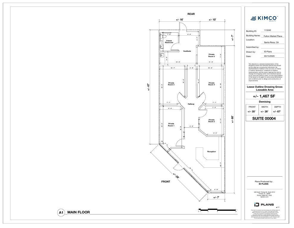 1407-2575 Fulton Rd, Santa Rosa, CA for lease Floor Plan- Image 1 of 1