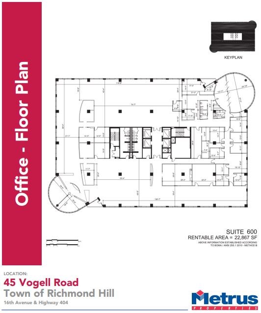 45 Vogell Rd, Richmond Hill, ON for lease Floor Plan- Image 1 of 1