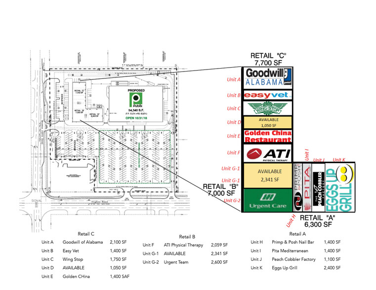 350 Hughes Rd, Madison, AL for lease - Site Plan - Image 2 of 4