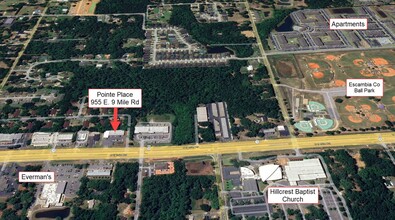 955 E Nine Mile Rd, Pensacola, FL - aerial  map view