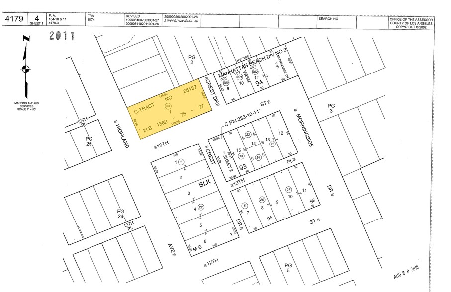 1300 Highland Ave, Manhattan Beach, CA for sale - Plat Map - Image 2 of 16