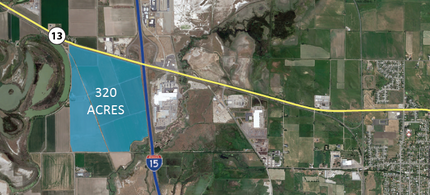 I-15 And SR-13, Brigham City, UT - aerial  map view