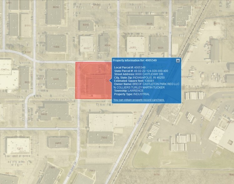 7990-8000 Castleway Dr, Indianapolis, IN for lease - Plat Map - Image 2 of 2