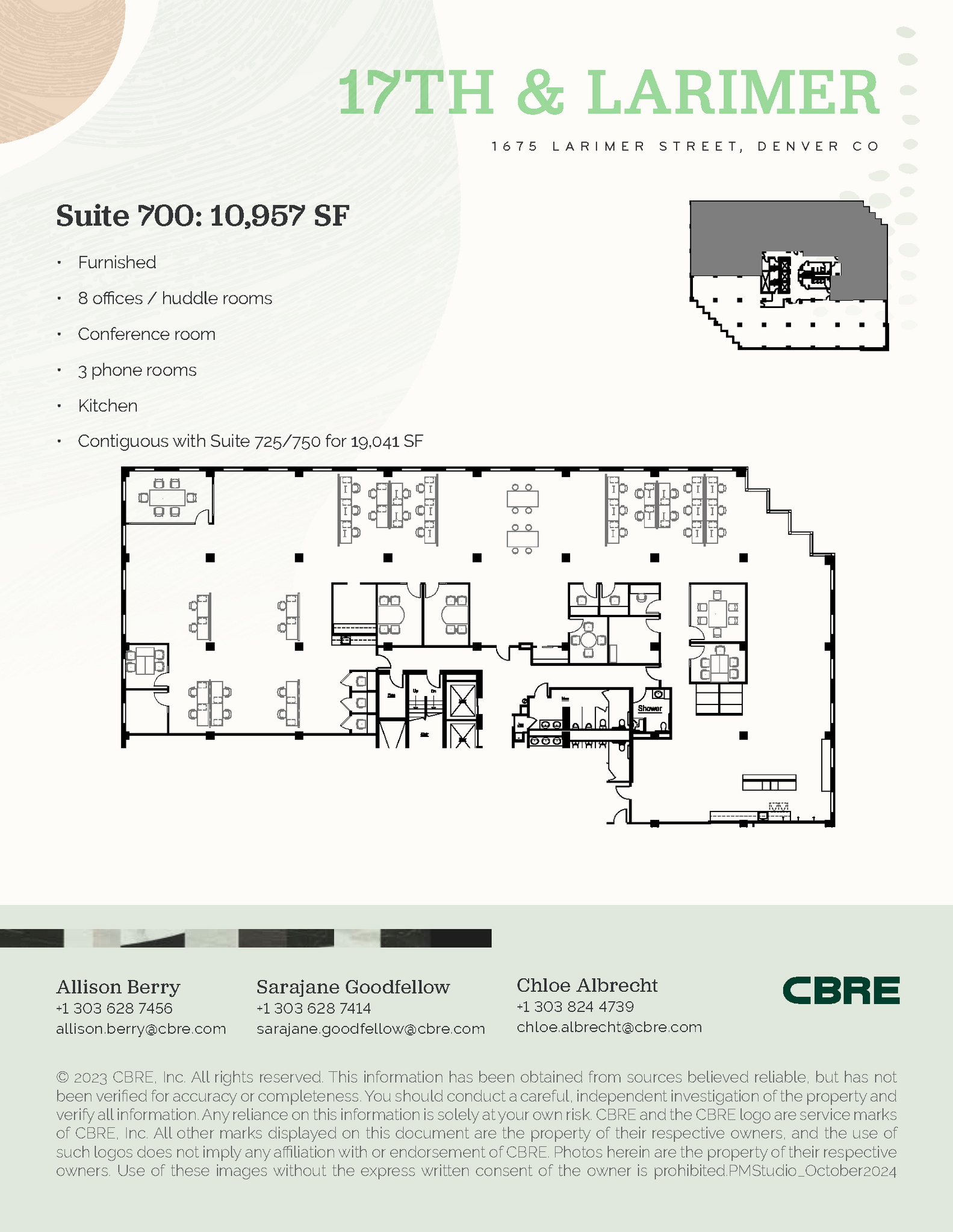 1675 Larimer St, Denver, CO for lease Floor Plan- Image 1 of 2