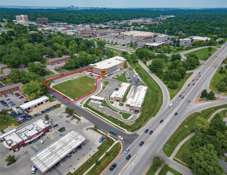 7240 Shawnee Mission Pky, Overland Park, KS for lease - Aerial - Image 1 of 3