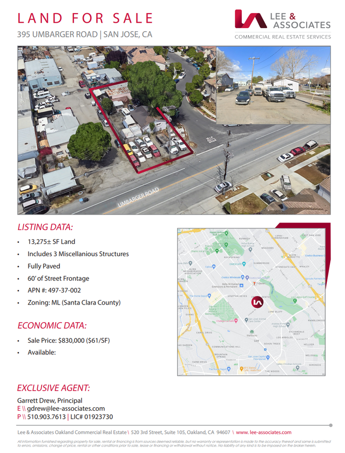 395 Umbarger Rd, San Jose, CA 95111 - Tow Yard, Construction Yard, Body ...