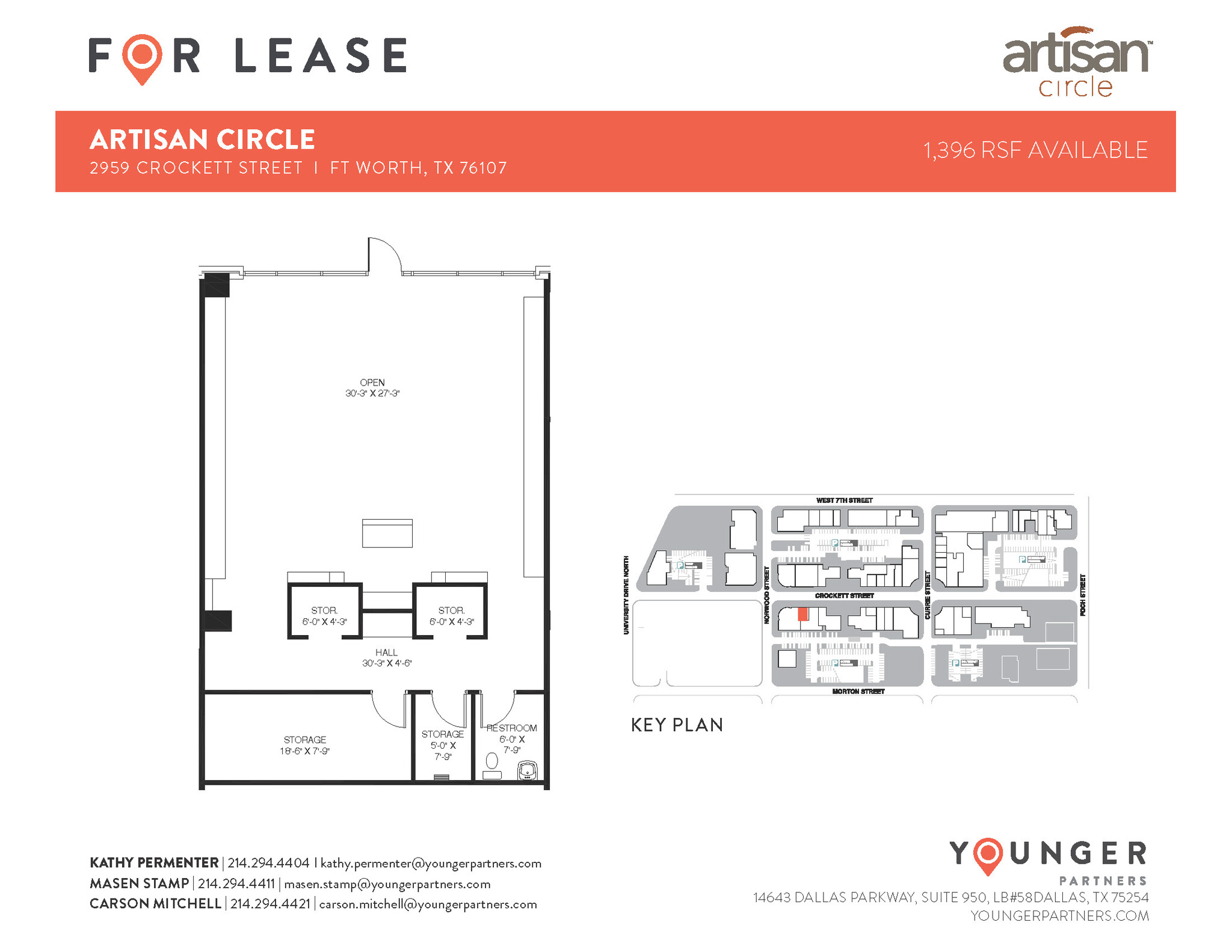 2973 W 7th St, Fort Worth, TX for lease Floor Plan- Image 1 of 7