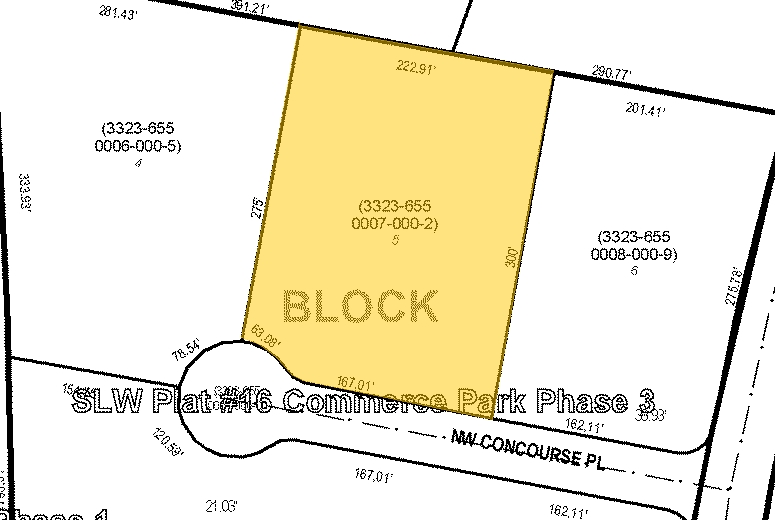 460 NW Concourse Pl, Port Saint Lucie, FL for lease - Plat Map - Image 2 of 9