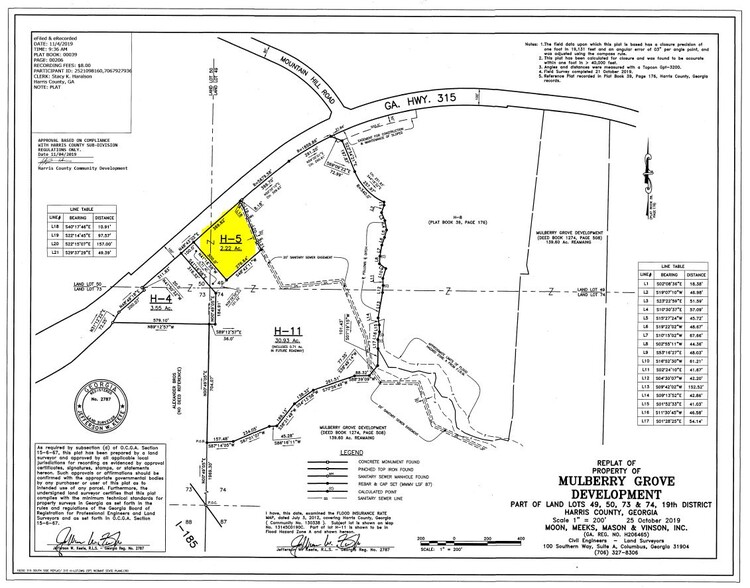 Hwy 315 H-5, Fortson, GA for sale - Plat Map - Image 1 of 2