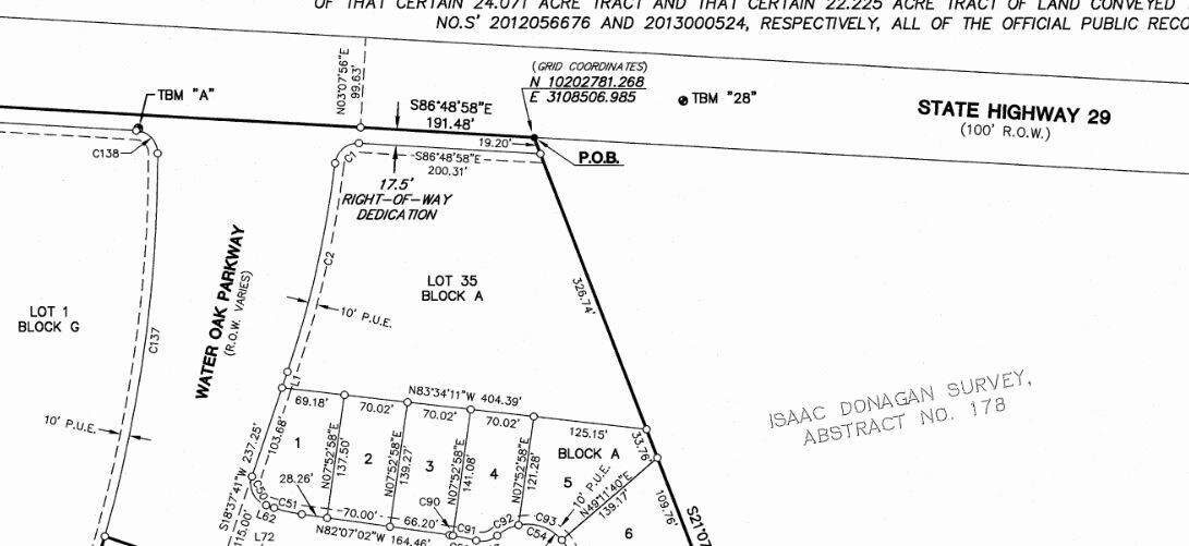 2906 Water Oak Pkwy, Georgetown, TX for sale Plat Map- Image 1 of 1