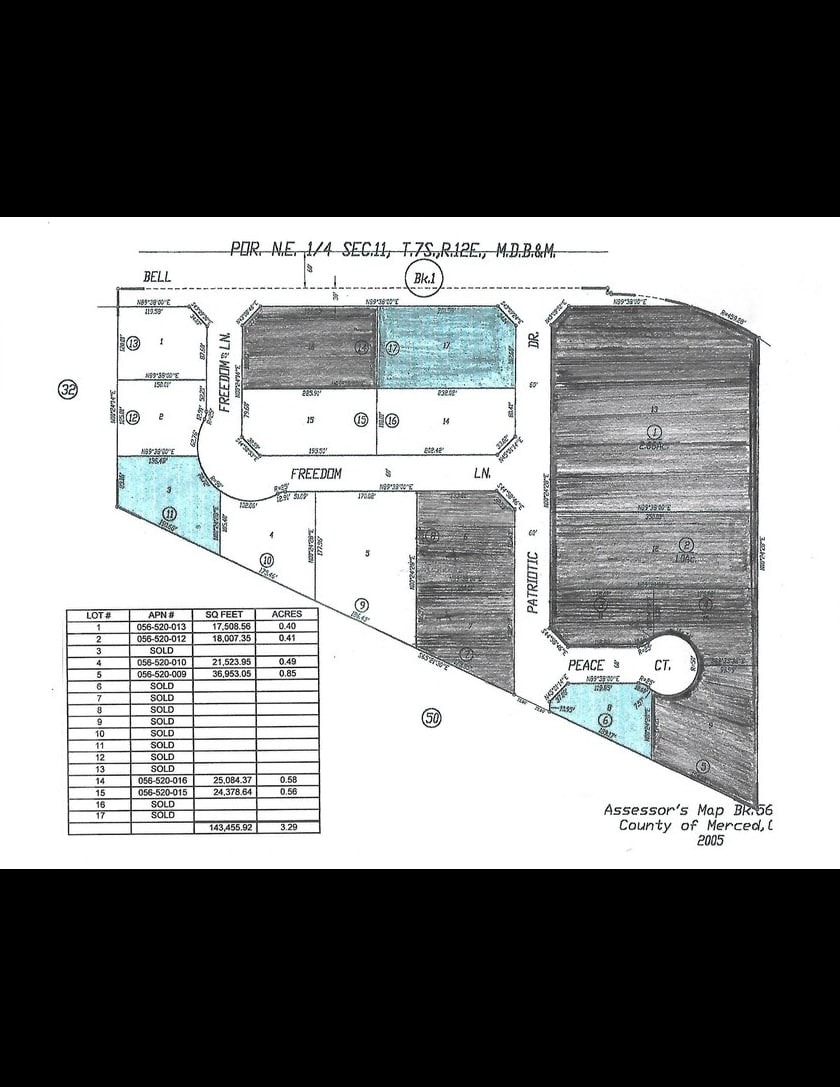 6 Commercial lots for sale in Atwater portfolio of 6 properties for sale on LoopNet.com Plat Map- Image 1 of 9