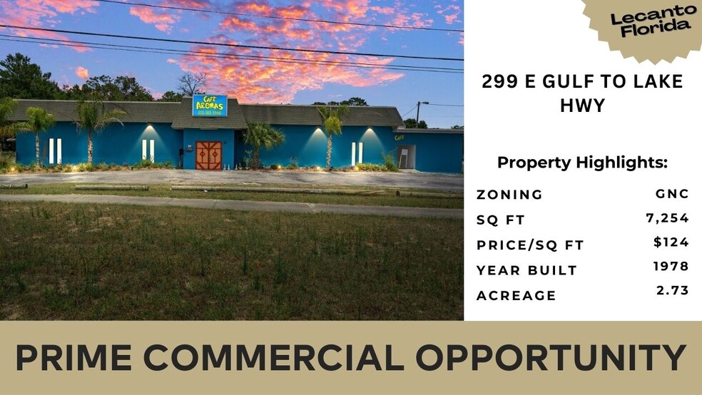 299 E Gulf To Lake Hwy, Lecanto, FL for sale - Building Photo - Image 1 of 52