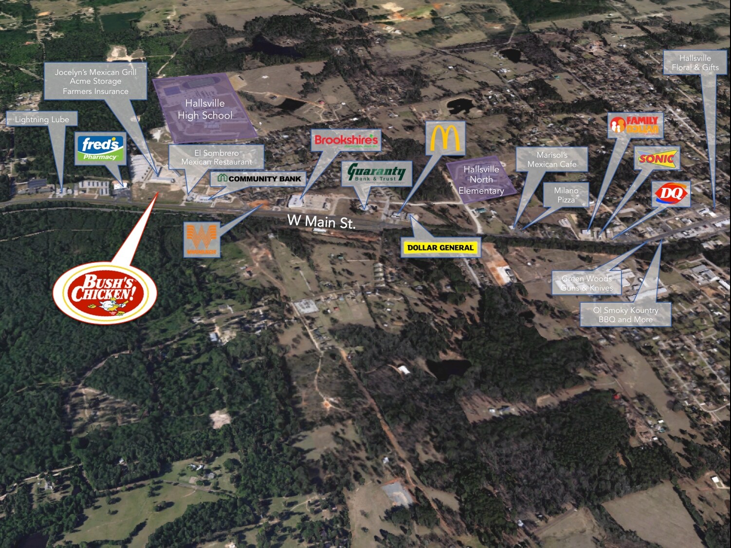 804 W Main St, Hallsville, TX 75650 Retail for Lease