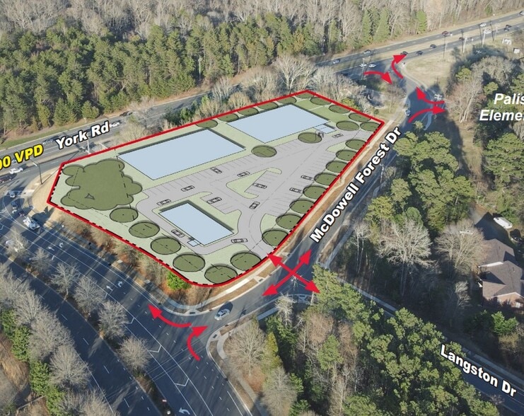 11952 McDowell Forest Dr, Charlotte, NC for lease - Aerial - Image 2 of 6