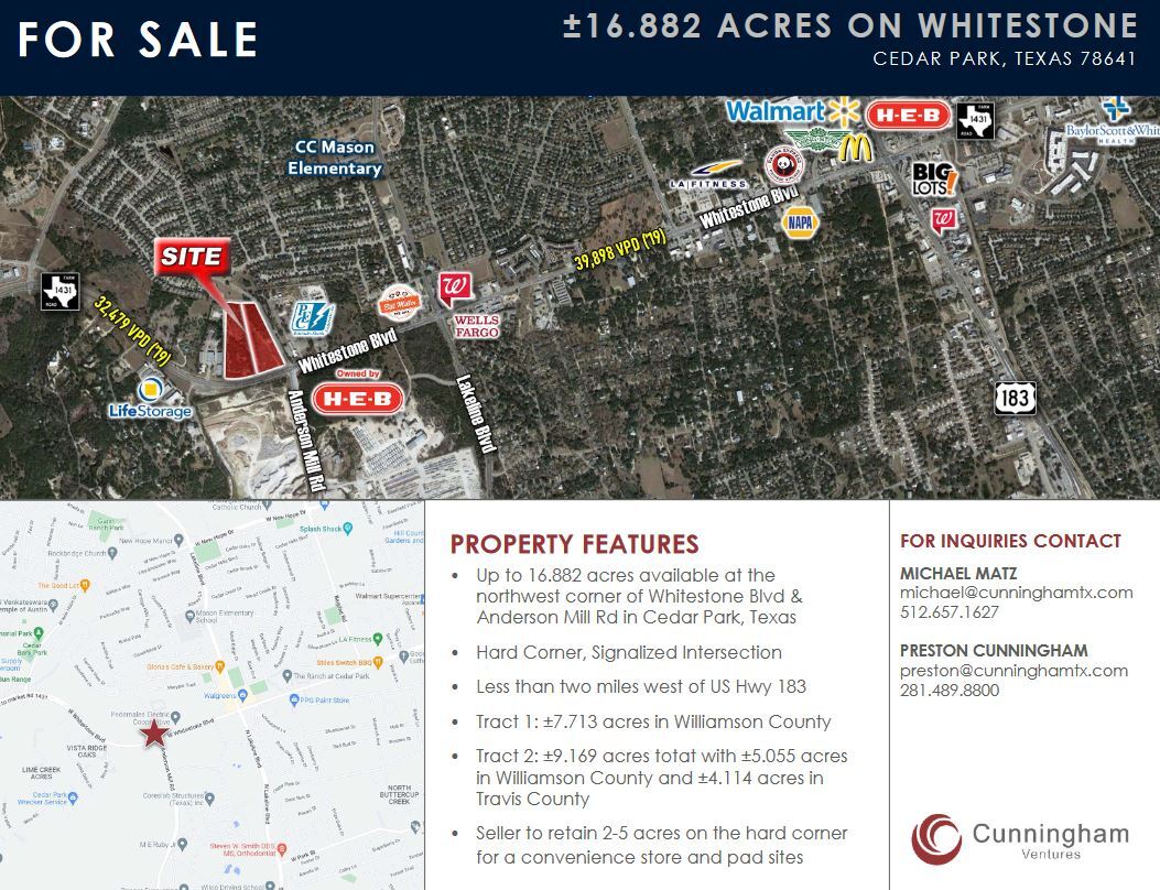 W Whitestone, Cedar Park, TX 78641 Cedar Park