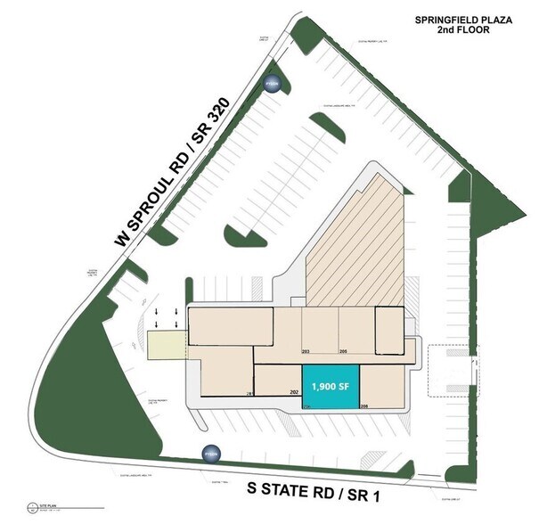 905 W Sproul Rd, Springfield, PA for lease - Site Plan - Image 3 of 4