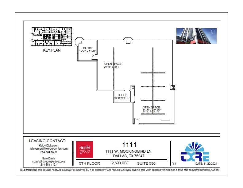 1111 W Mockingbird Ln, Dallas, TX for lease Floor Plan- Image 1 of 1