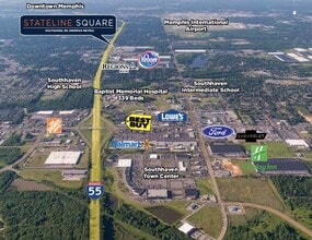 550 Stateline Rd W, Southaven, MS - AERIAL  map view