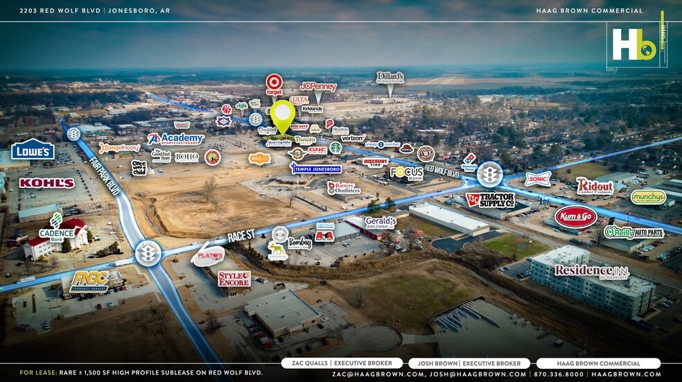 2203 Red Wolf Blvd, Jonesboro, AR for lease - Aerial - Image 3 of 3
