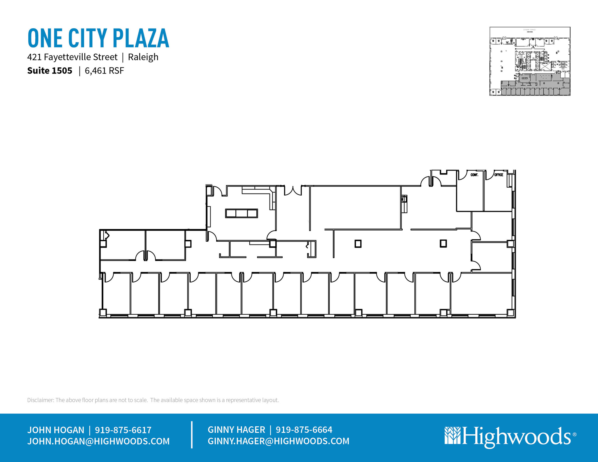 421 Fayetteville St, Raleigh, NC for lease Floor Plan- Image 1 of 2