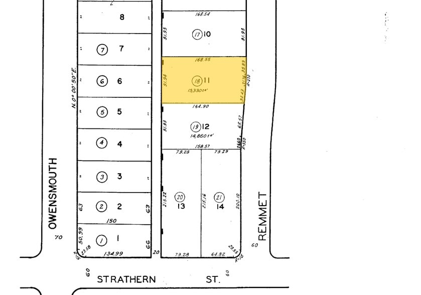 8033 Remmet Ave, Canoga Park, CA for lease - Plat Map - Image 3 of 3