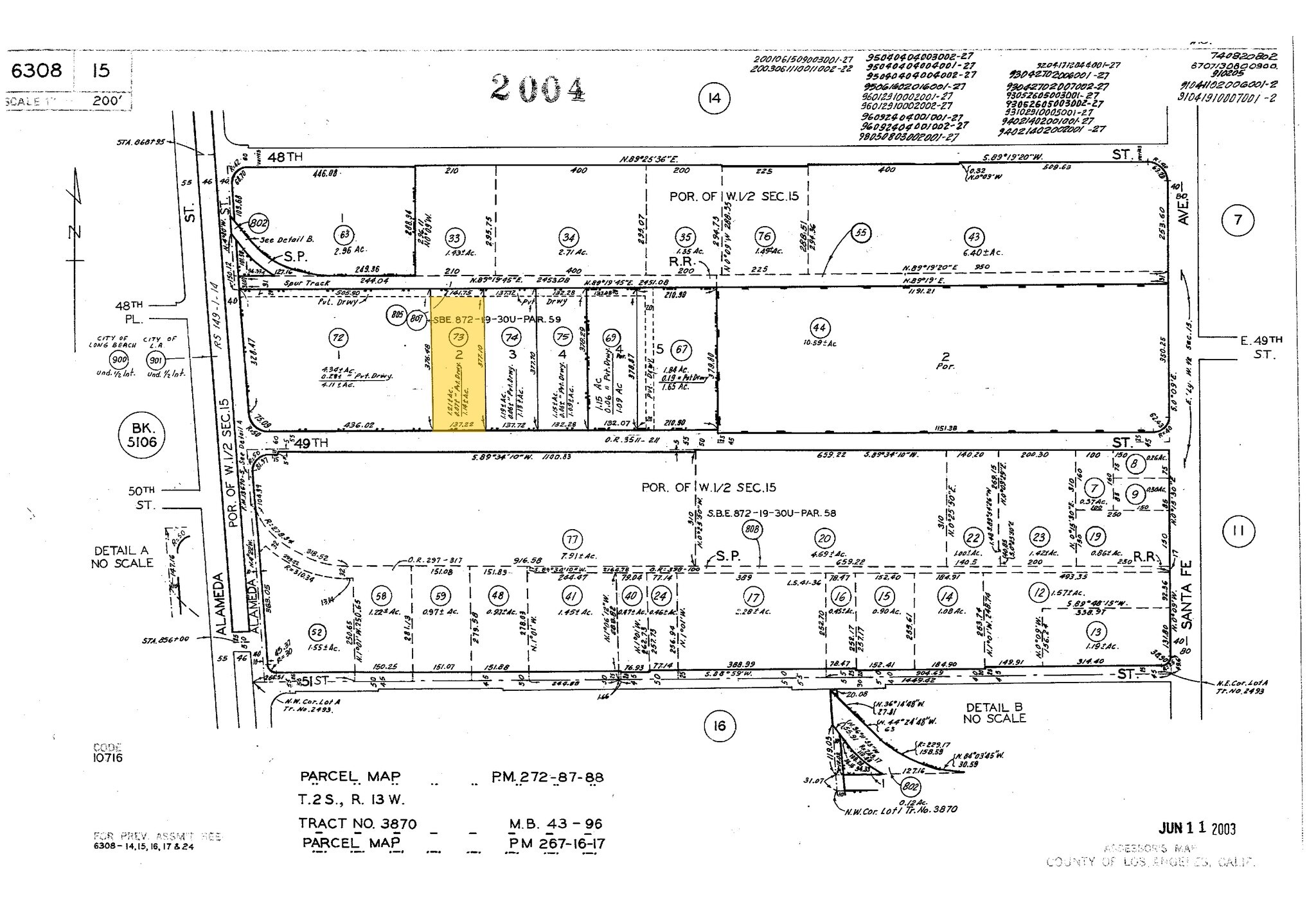 2011 E 49th St, Vernon, CA for sale Plat Map- Image 1 of 1