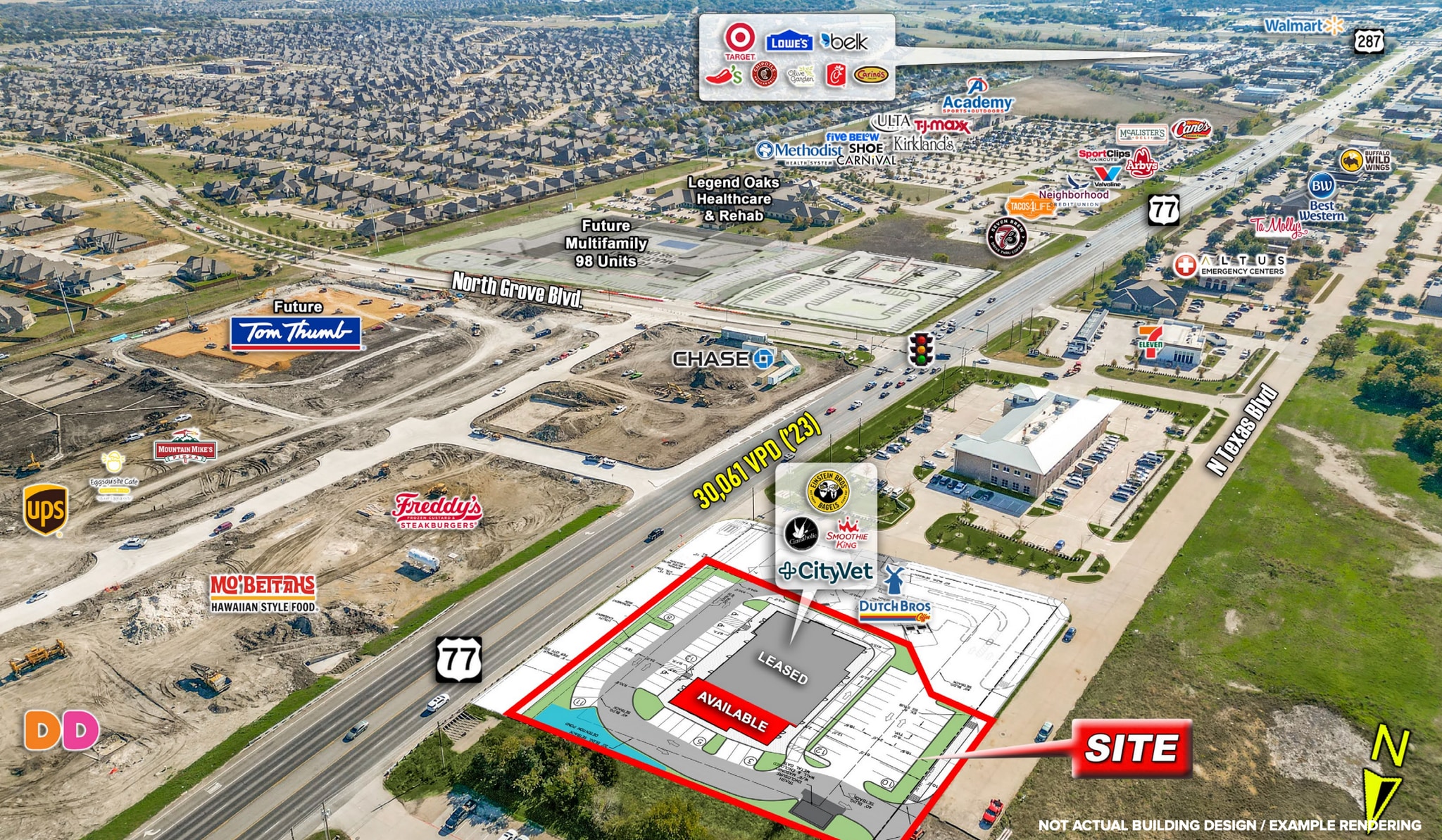 1995 N Highway 77, Waxahachie, TX for lease Aerial- Image 1 of 5