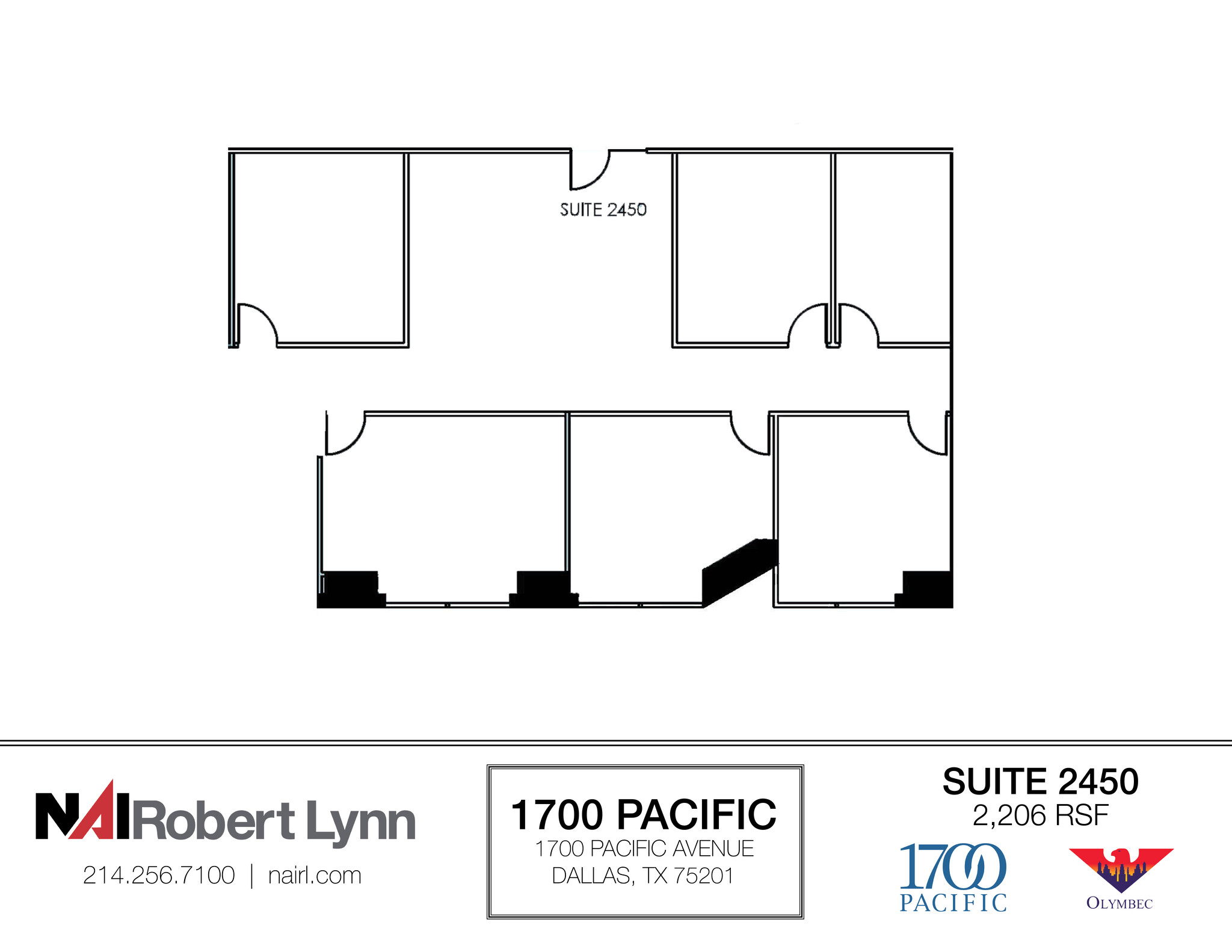 1700 Pacific Ave, Dallas, TX for lease Floor Plan- Image 1 of 1