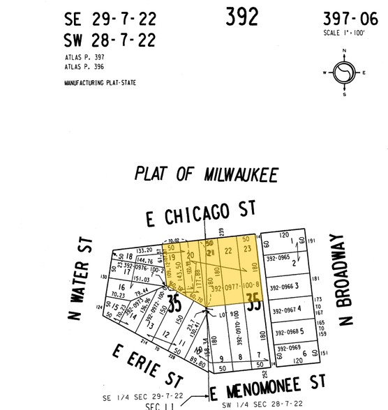 239 E Chicago St, Milwaukee, WI for lease - Plat Map - Image 2 of 6