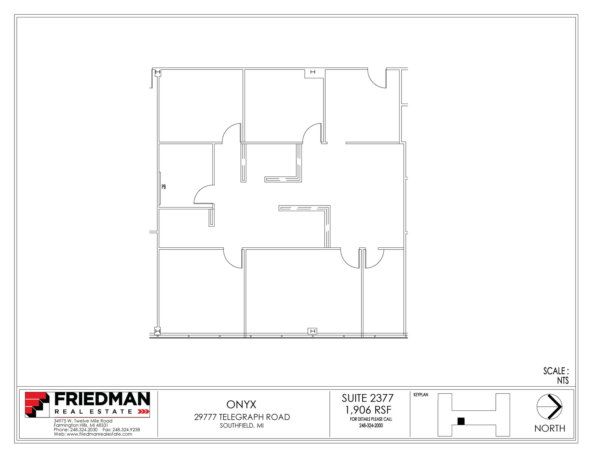 29777 Telegraph Rd, Southfield, MI for lease Floor Plan- Image 1 of 2