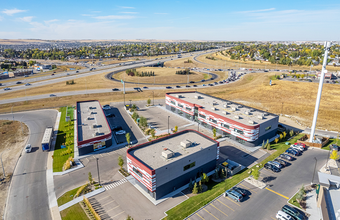 28 Kingsview Rd SE, Airdrie, AB for lease Aerial- Image 2 of 5