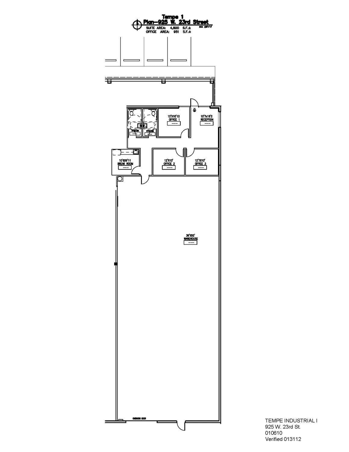 925-1027 W 23rd St, Tempe, AZ for lease Floor Plan- Image 1 of 12