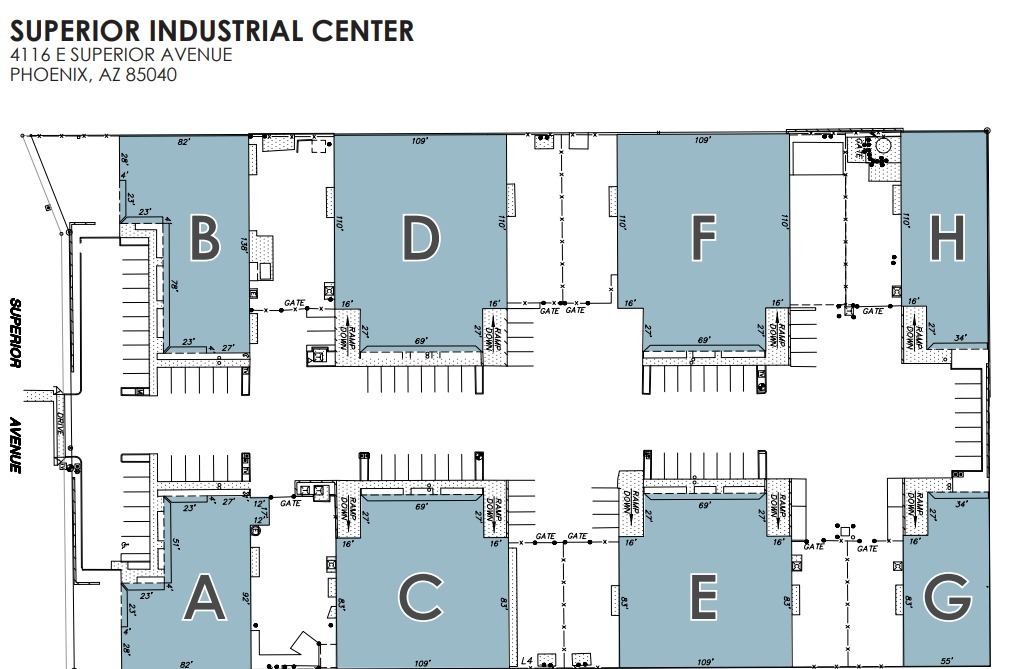 4116 E Superior Ave, Phoenix, AZ for lease Site Plan- Image 1 of 1