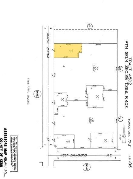 1020 N Norma St, Ridgecrest, CA for sale - Plat Map - Image 1 of 1