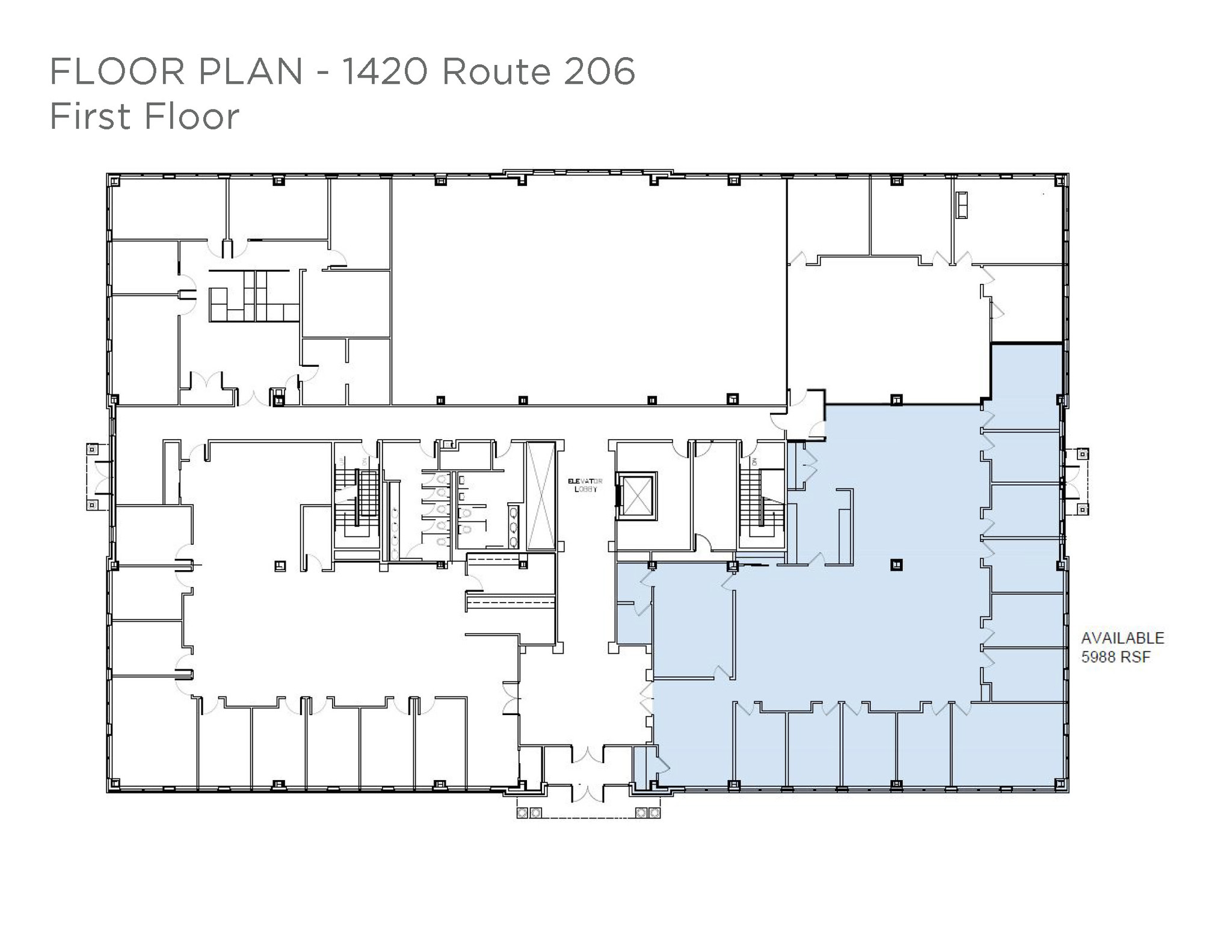 1420 Route 206, Bedminster, NJ for lease Floor Plan- Image 1 of 2