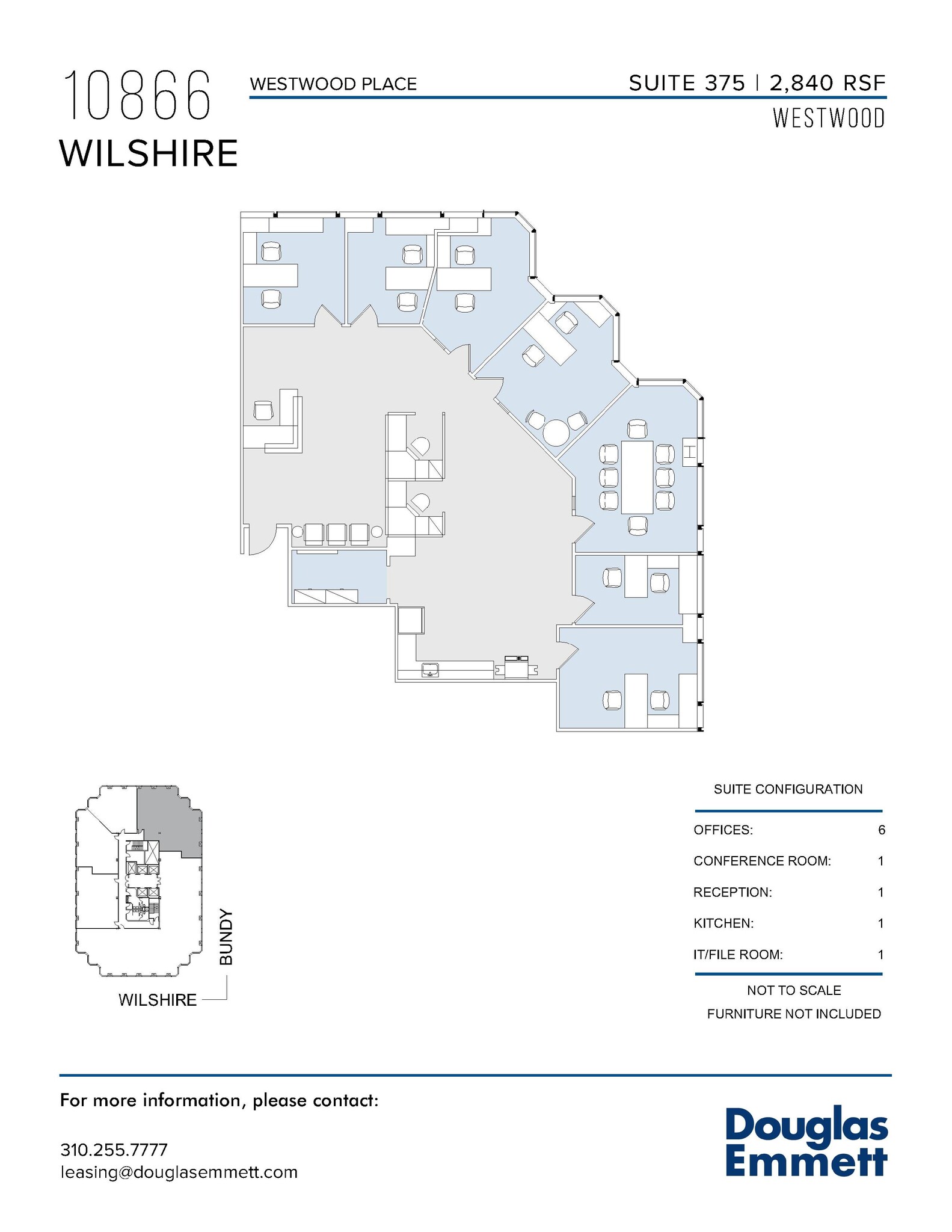 10866 Wilshire Blvd, Los Angeles, CA for lease Floor Plan- Image 1 of 1