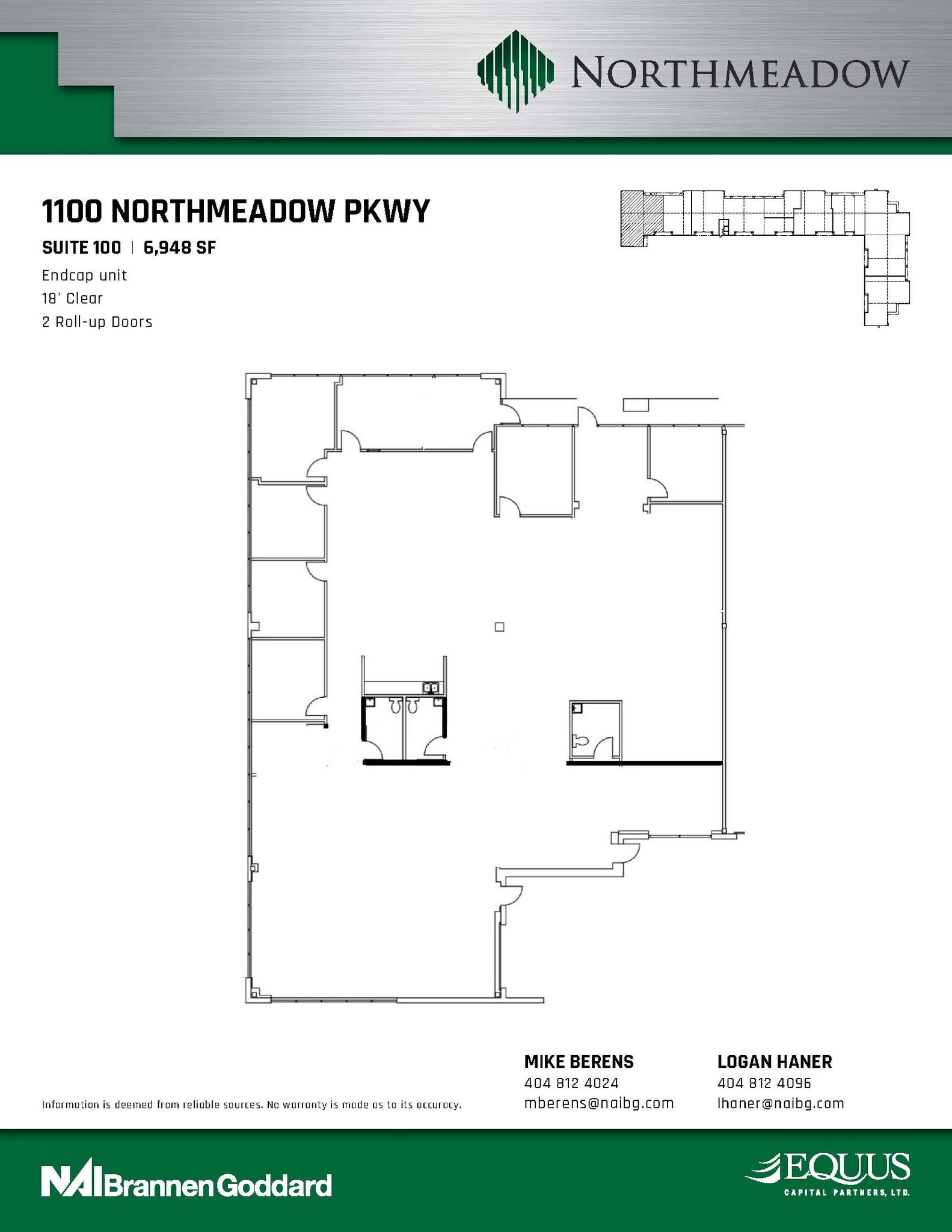1100 Northmeadow Pky, Roswell, GA for lease Floor Plan- Image 1 of 1