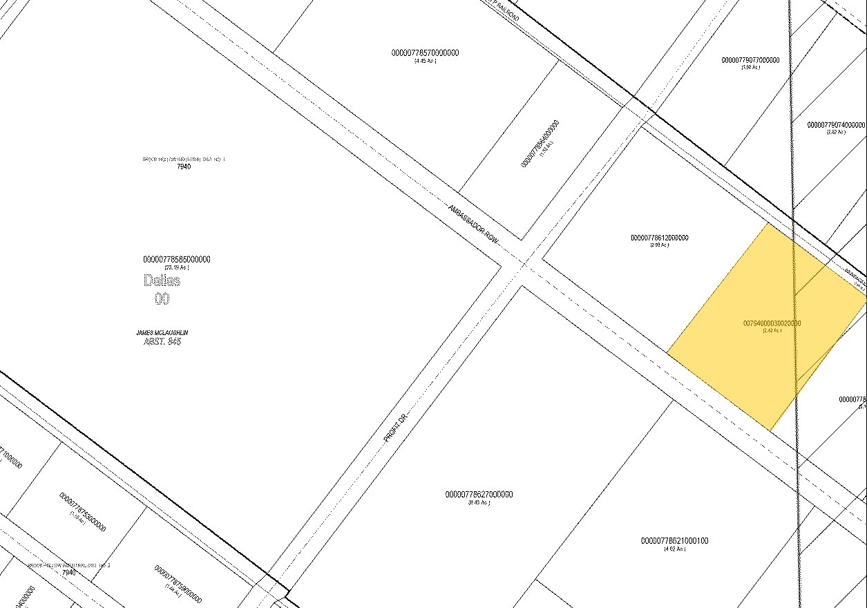 8700 Ambassador Row, Dallas, TX for sale Plat Map- Image 1 of 1