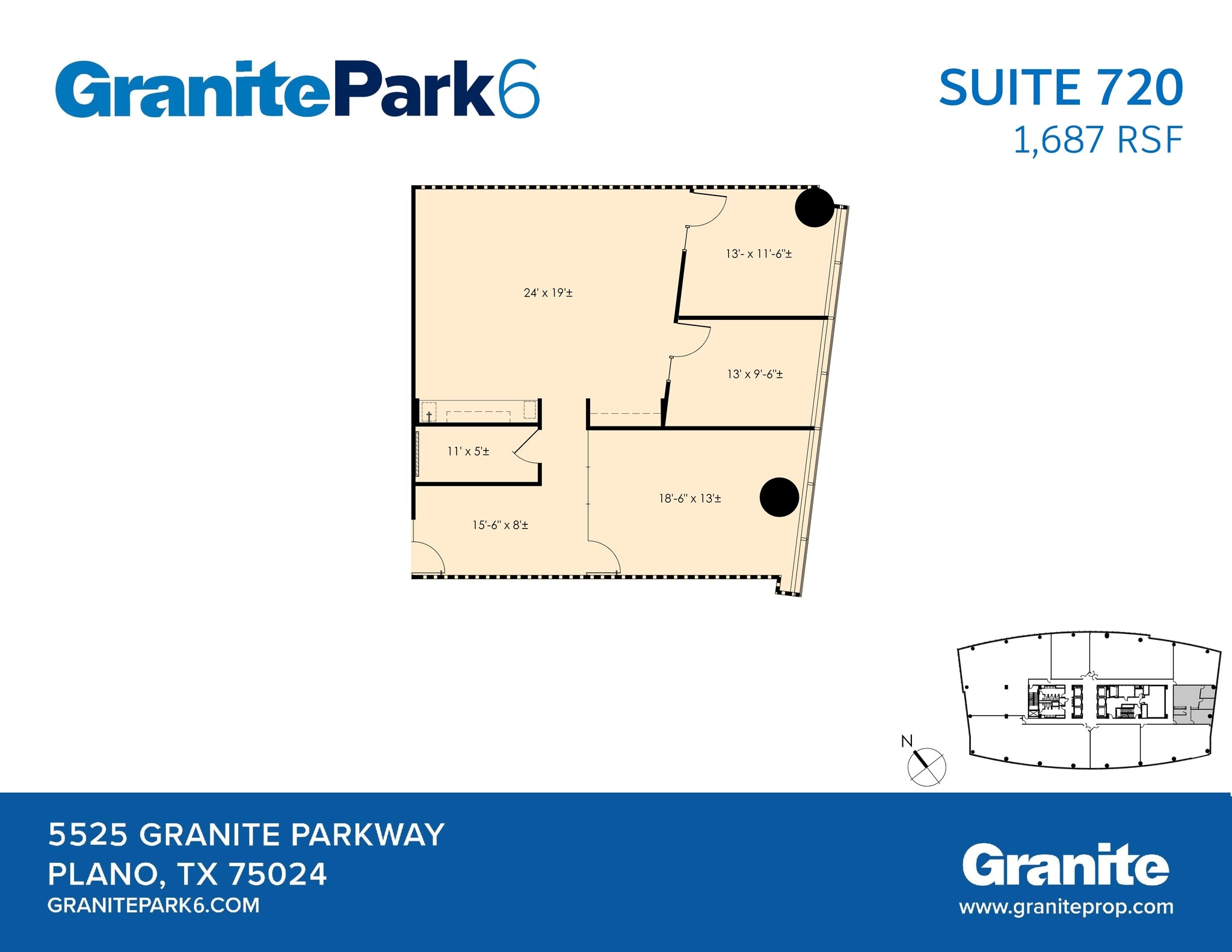 5525 Granite Parkway, Plano, TX for lease Site Plan- Image 1 of 2